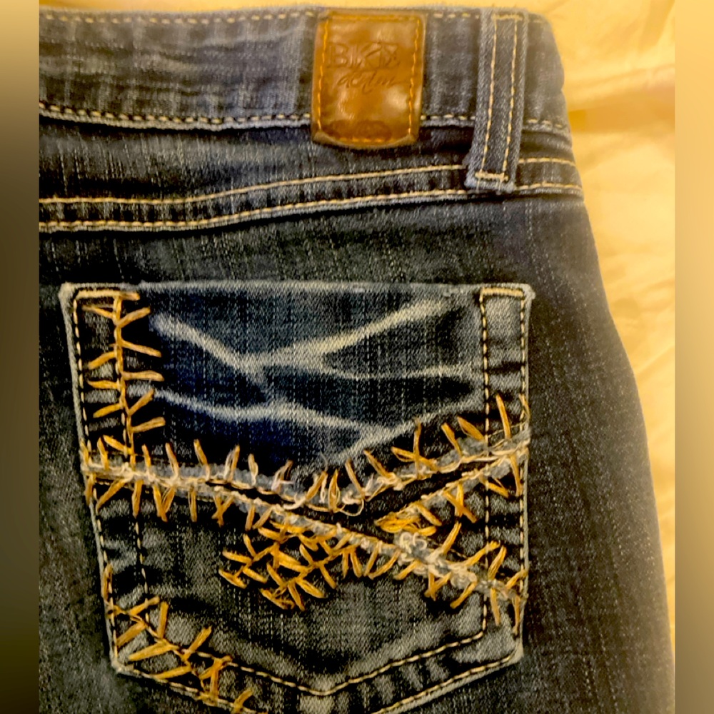 BKE Sabrina Dark Blue Flare Jeans - Picture 5 of 10